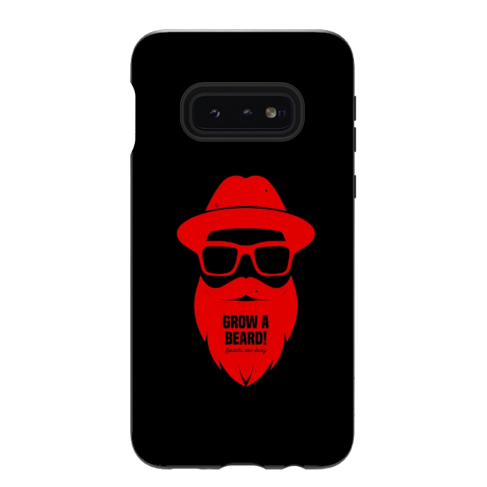 Galaxy S10e StrongFit beard on red by TMSarts