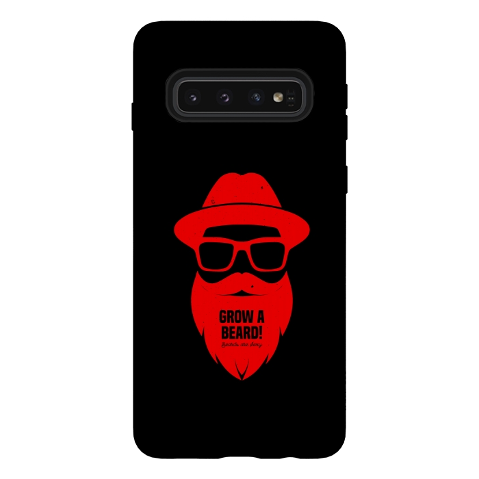 Galaxy S10 StrongFit beard on red by TMSarts