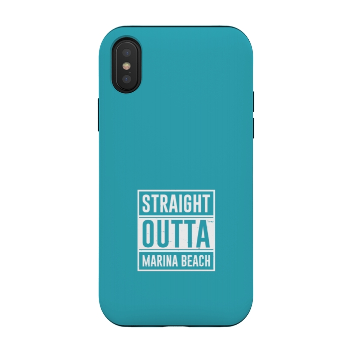 iPhone Xs / X StrongFit straight outta marina beach by TMSarts