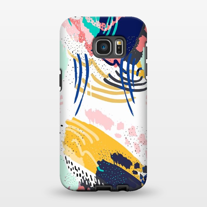 Galaxy S7 EDGE StrongFit Modern abstract creative brush strokes by InovArts