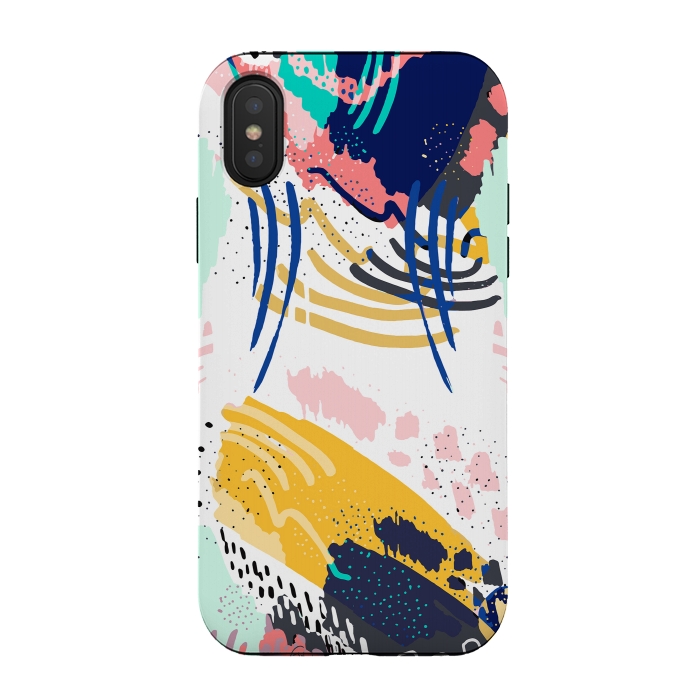iPhone Xs / X StrongFit Modern abstract creative brush strokes by InovArts