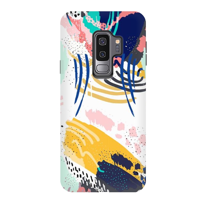 Galaxy S9 plus StrongFit Modern abstract creative brush strokes by InovArts
