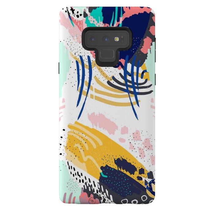 Galaxy Note 9 StrongFit Modern abstract creative brush strokes by InovArts