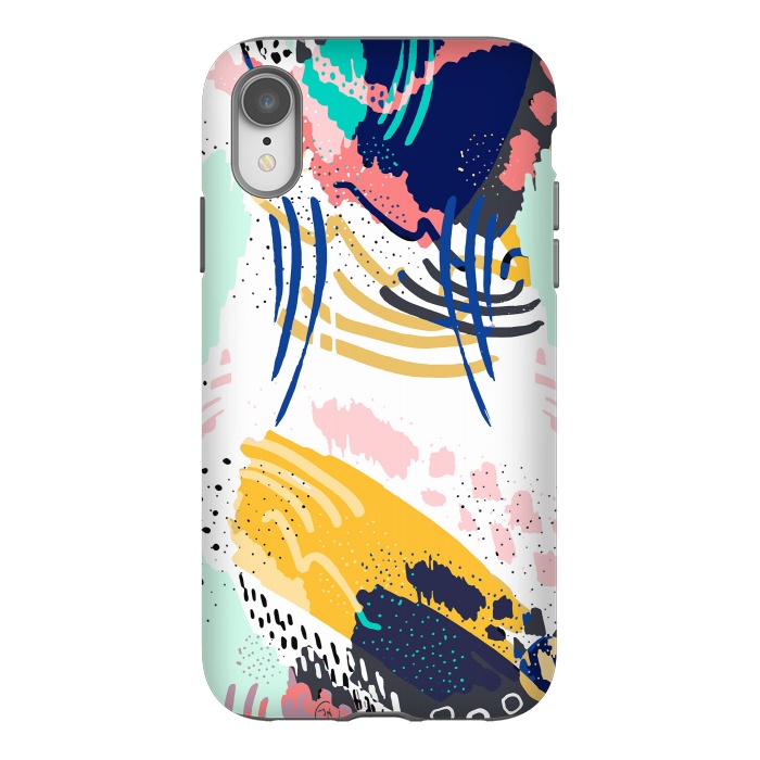 iPhone Xr StrongFit Modern abstract creative brush strokes by InovArts