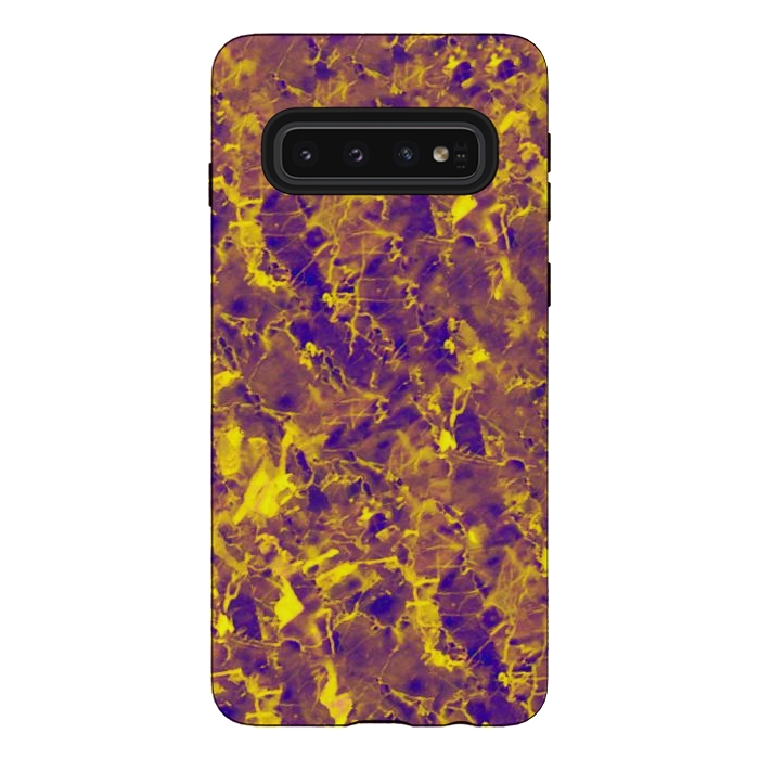Galaxy S10 StrongFit Purple and Gold Marble by Ashley Camille