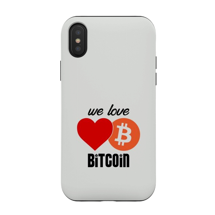 iPhone Xs / X StrongFit we love bitcoin by TMSarts