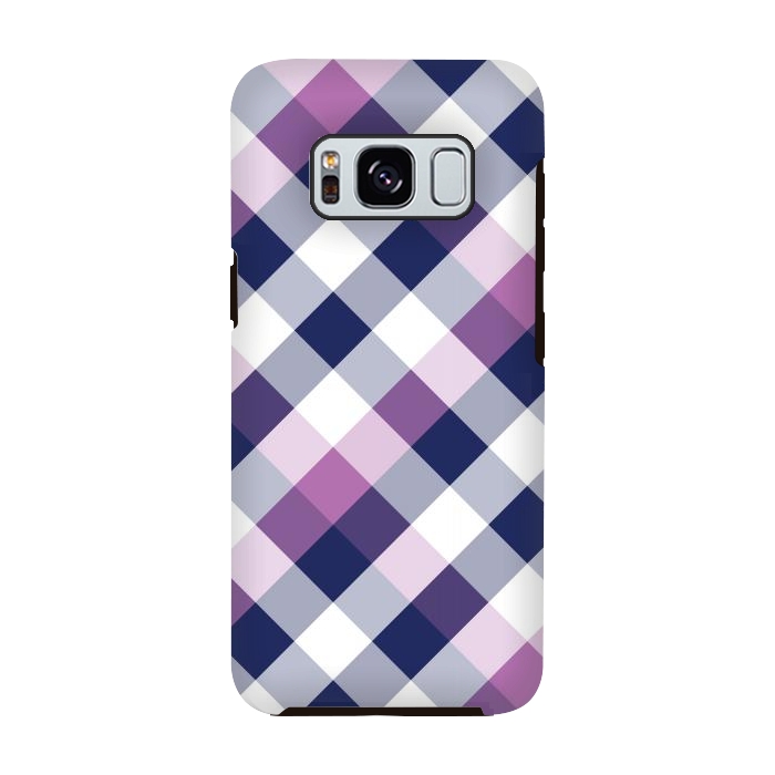 Galaxy S8 StrongFit Purple & Dark Blue Square Combination by Bledi