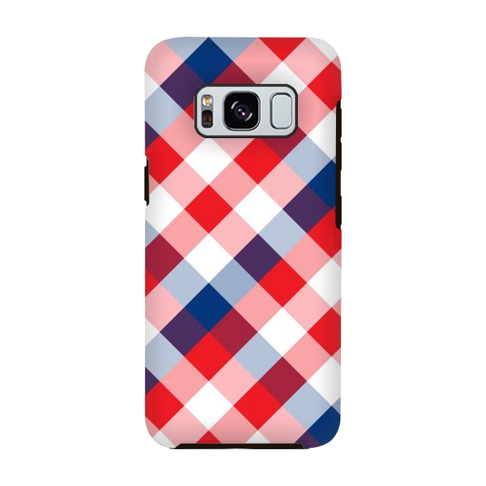 Galaxy S8 StrongFit Blue & Red Square Combination by Bledi