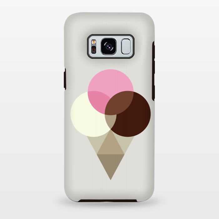 Galaxy S8 plus StrongFit Neapolitan Ice Cream Cone by Dellán