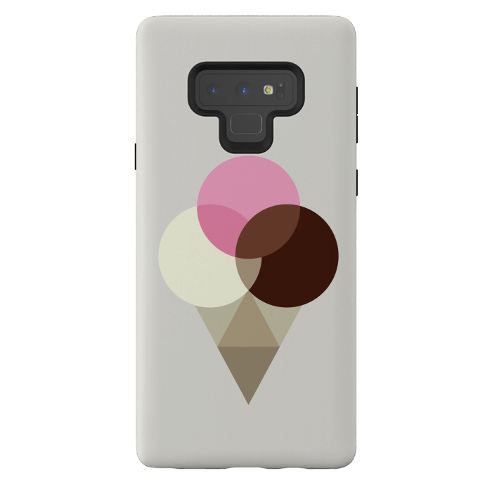 Galaxy Note 9 StrongFit Neapolitan Ice Cream Cone by Dellán