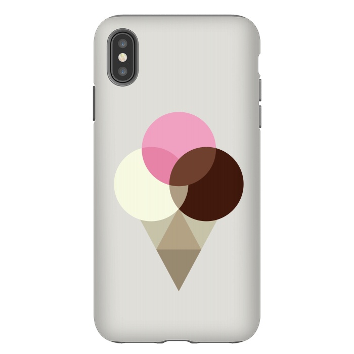iPhone Xs Max StrongFit Neapolitan Ice Cream Cone by Dellán