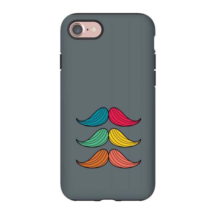 iPhone 7 StrongFit colorful moustaches by TMSarts