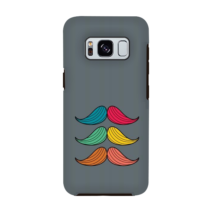 Galaxy S8 StrongFit colorful moustaches by TMSarts