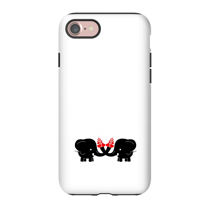 iPhone 7 StrongFit cute couple elephants by TMSarts