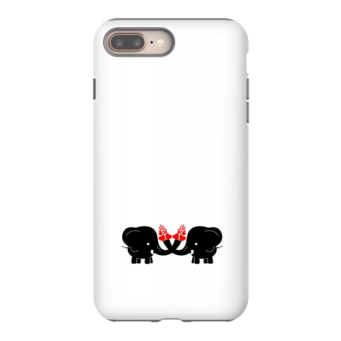iPhone 7 plus StrongFit cute couple elephants by TMSarts