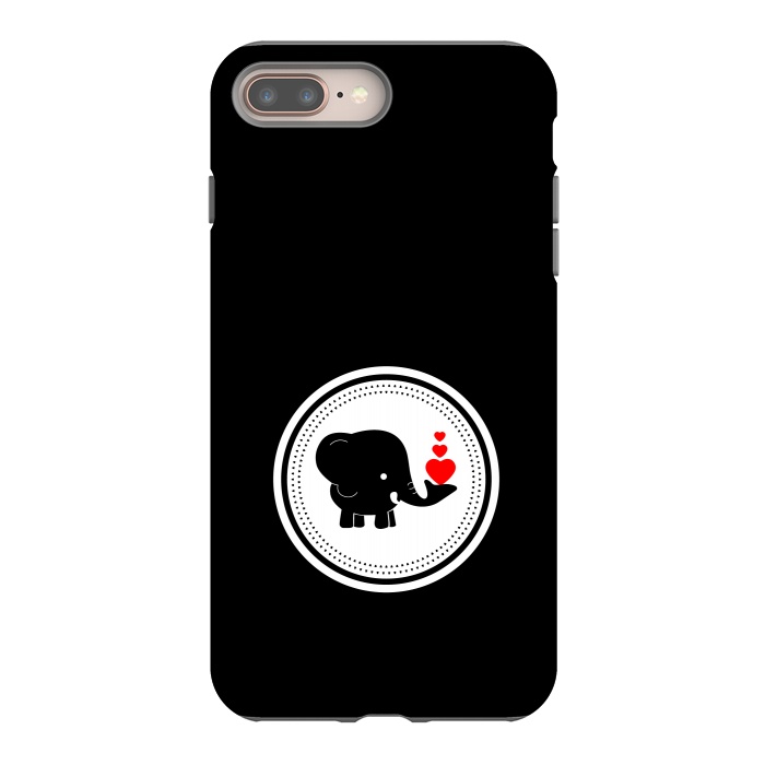 iPhone 7 plus StrongFit elephant with hearts by TMSarts