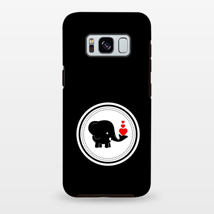 Galaxy S8 plus StrongFit elephant with hearts by TMSarts