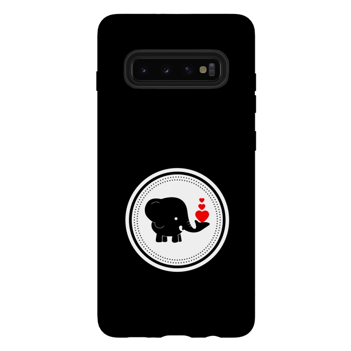 Galaxy S10 plus StrongFit elephant with hearts by TMSarts