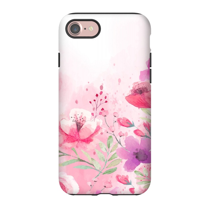 iPhone 7 StrongFit pink floral print by MALLIKA