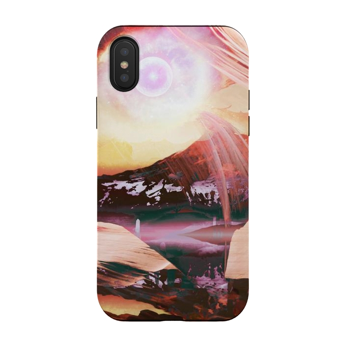 iPhone Xs / X StrongFit Surreal mountain valley landscape by Oana 