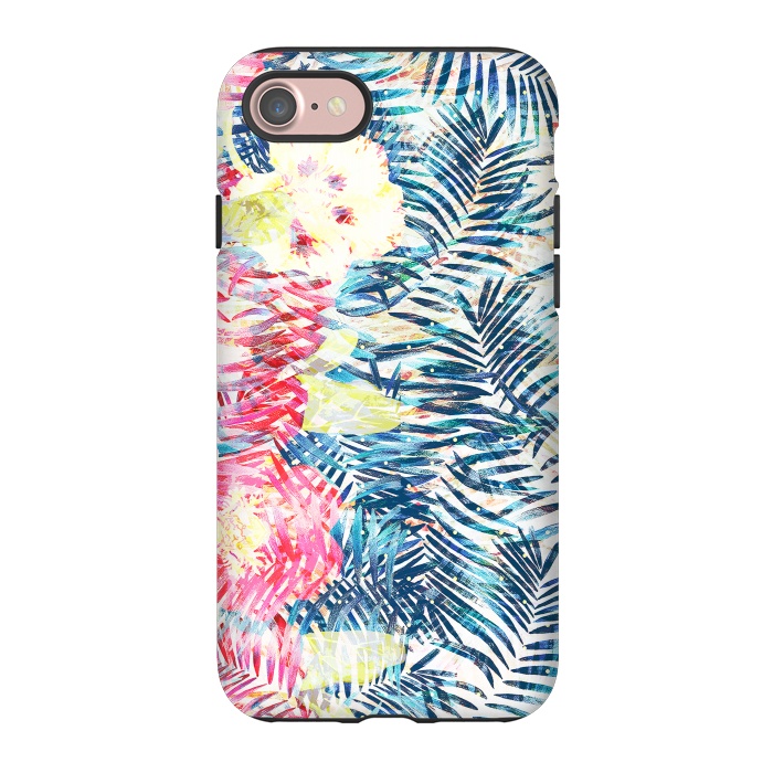iPhone 7 StrongFit Colorful tropical leaves hawaiian bouquet by Oana 