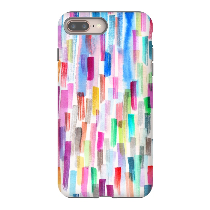 iPhone 7 plus StrongFit Colorful Brushstrokes Multicolored by Ninola Design