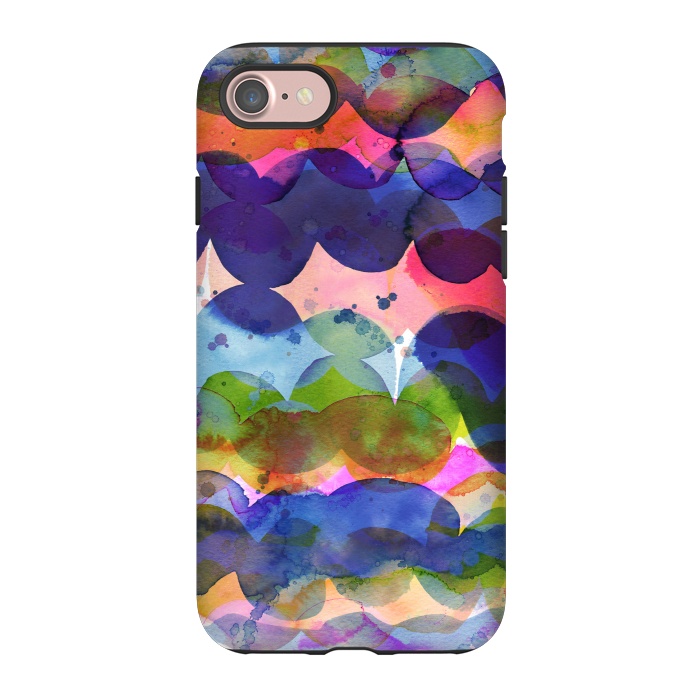 iPhone 7 StrongFit Abstract Watercolor Waves by Ninola Design