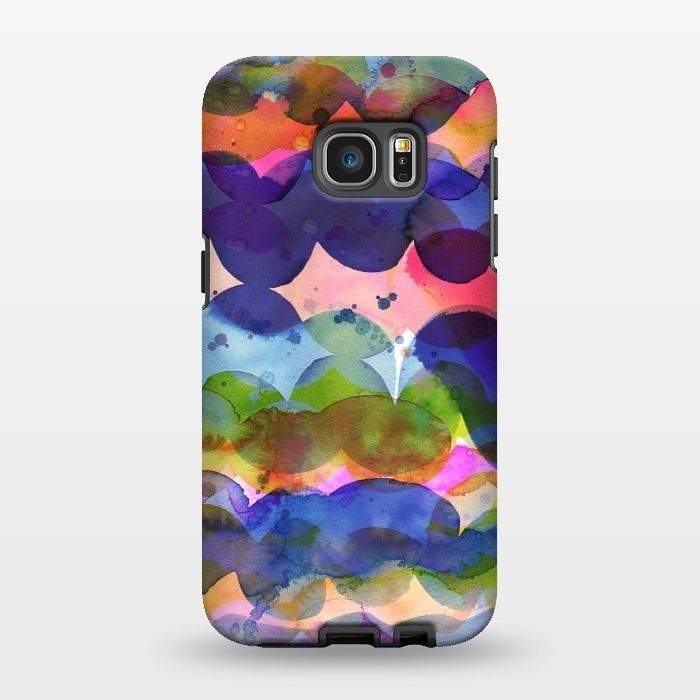 Galaxy S7 EDGE StrongFit Abstract Watercolor Waves by Ninola Design