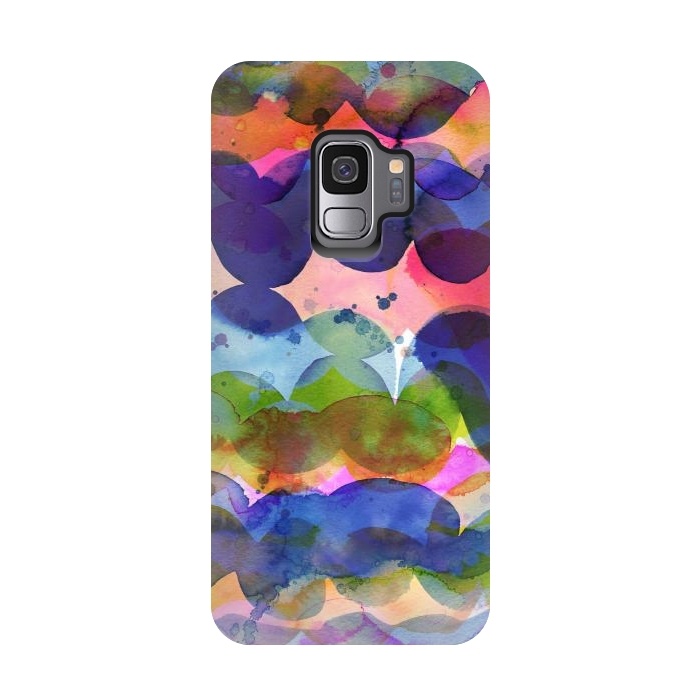 Galaxy S9 StrongFit Abstract Watercolor Waves by Ninola Design