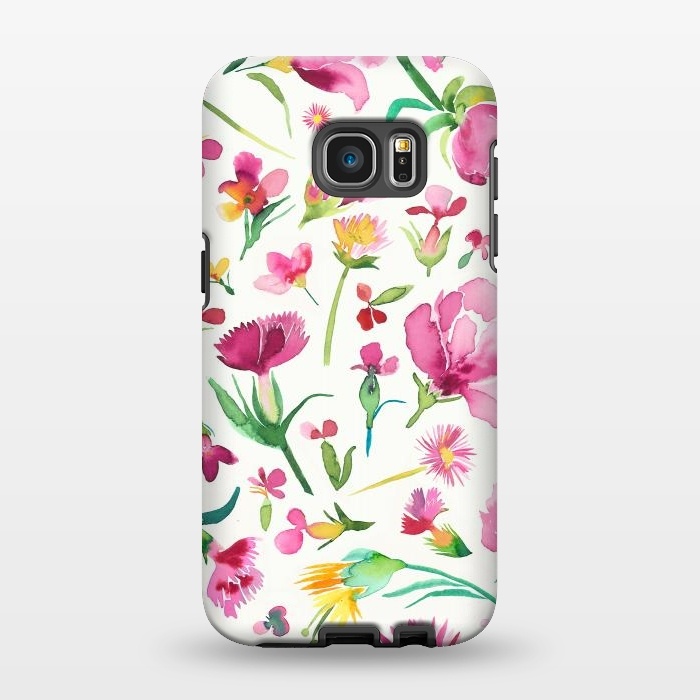 Galaxy S7 EDGE StrongFit Little Flowers Bud by Ninola Design