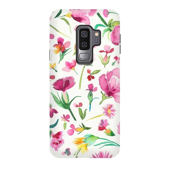 Galaxy S9 plus StrongFit Little Flowers Bud by Ninola Design