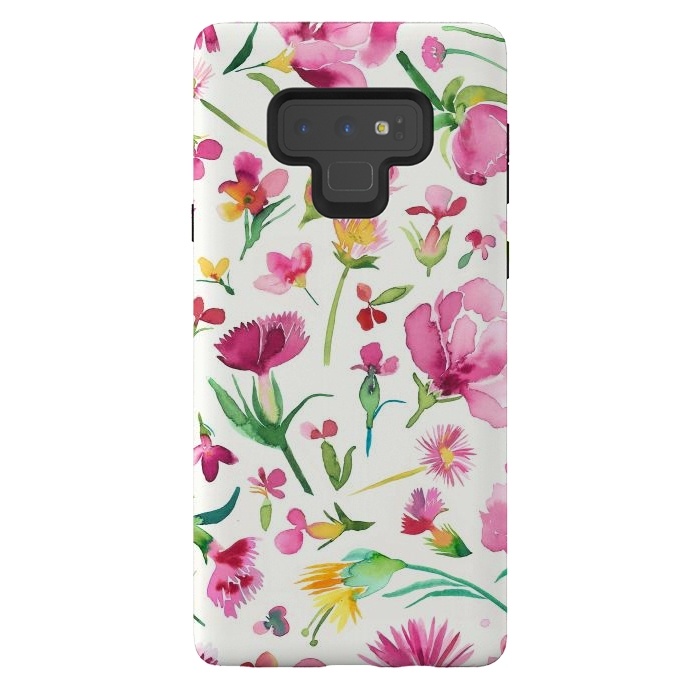 Galaxy Note 9 StrongFit Little Flowers Bud by Ninola Design