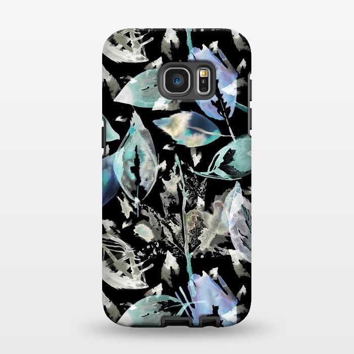 Galaxy S7 EDGE StrongFit Autumn Neon Leaves by Ninola Design