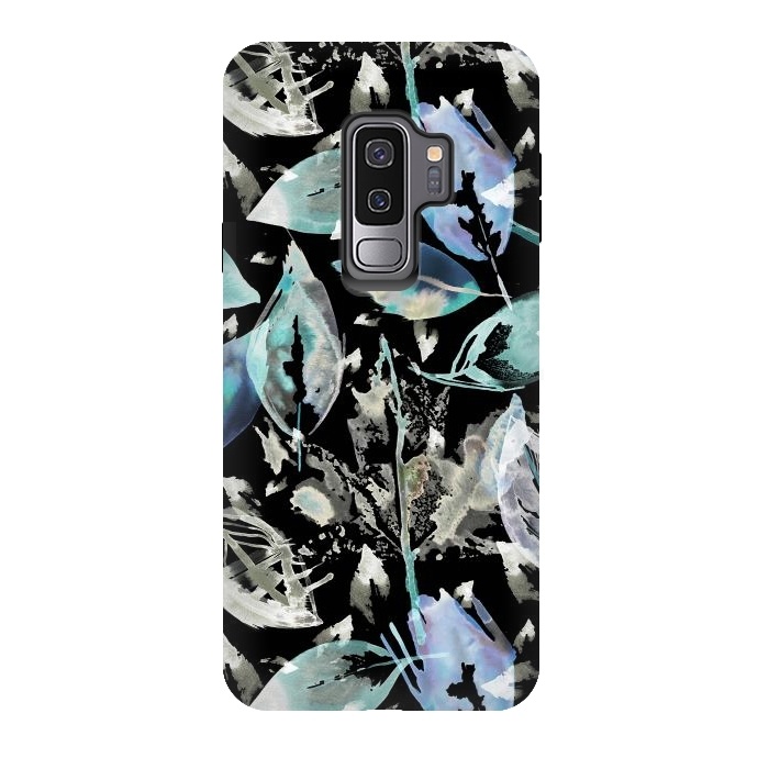Galaxy S9 plus StrongFit Autumn Neon Leaves by Ninola Design