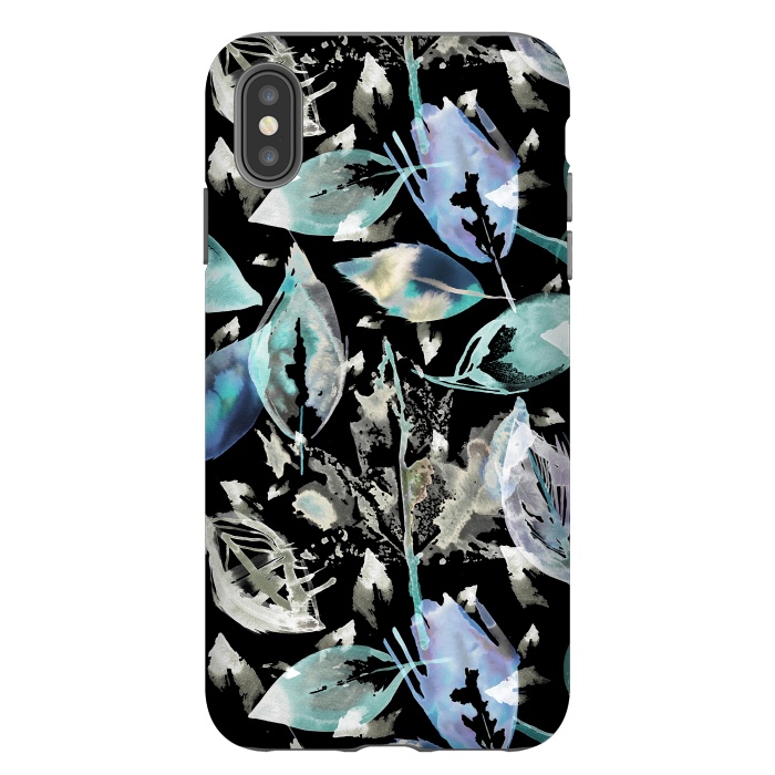 iPhone Xs Max StrongFit Autumn Neon Leaves by Ninola Design