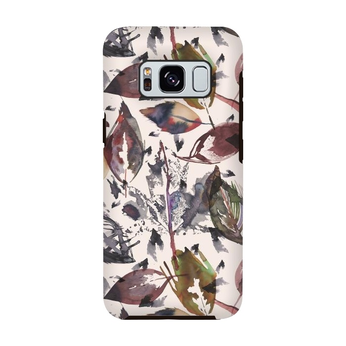 Galaxy S8 StrongFit Trendy Autumn Leaves by Ninola Design