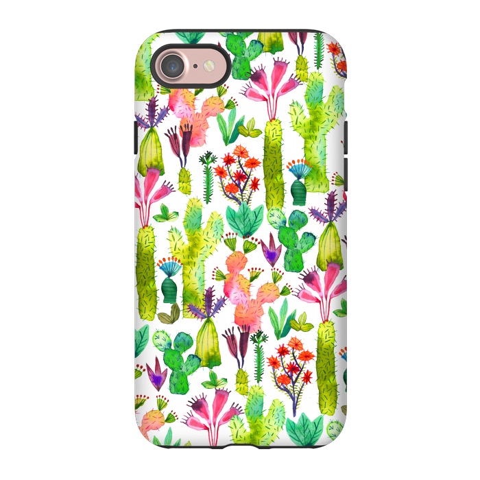 iPhone 7 StrongFit Funny Cacti Garden by Ninola Design