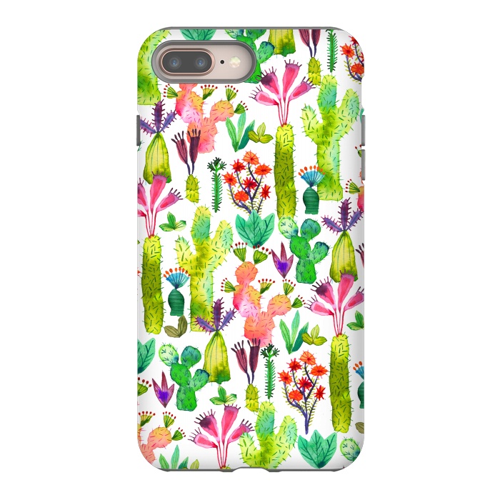 iPhone 7 plus StrongFit Funny Cacti Garden by Ninola Design