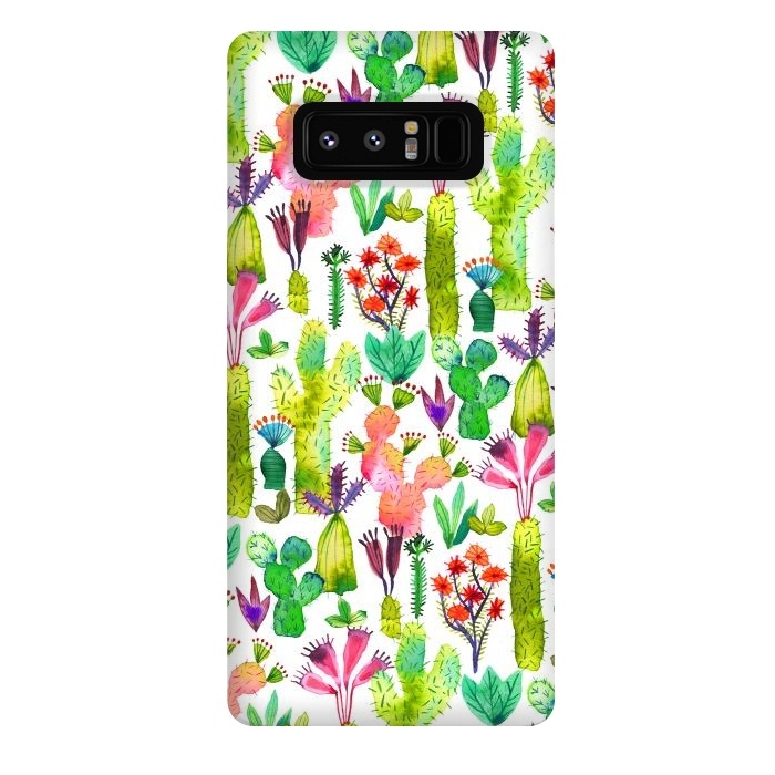 Galaxy Note 8 StrongFit Funny Cacti Garden by Ninola Design
