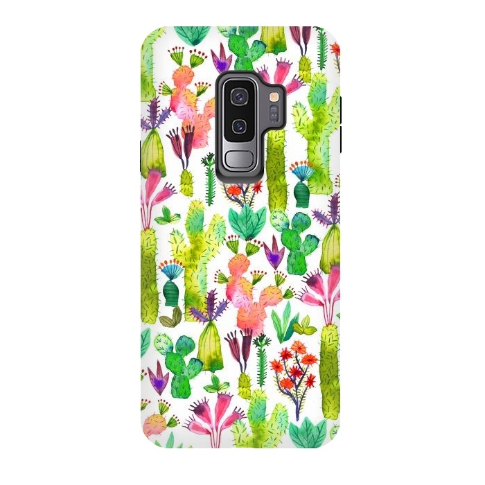 Galaxy S9 plus StrongFit Funny Cacti Garden by Ninola Design
