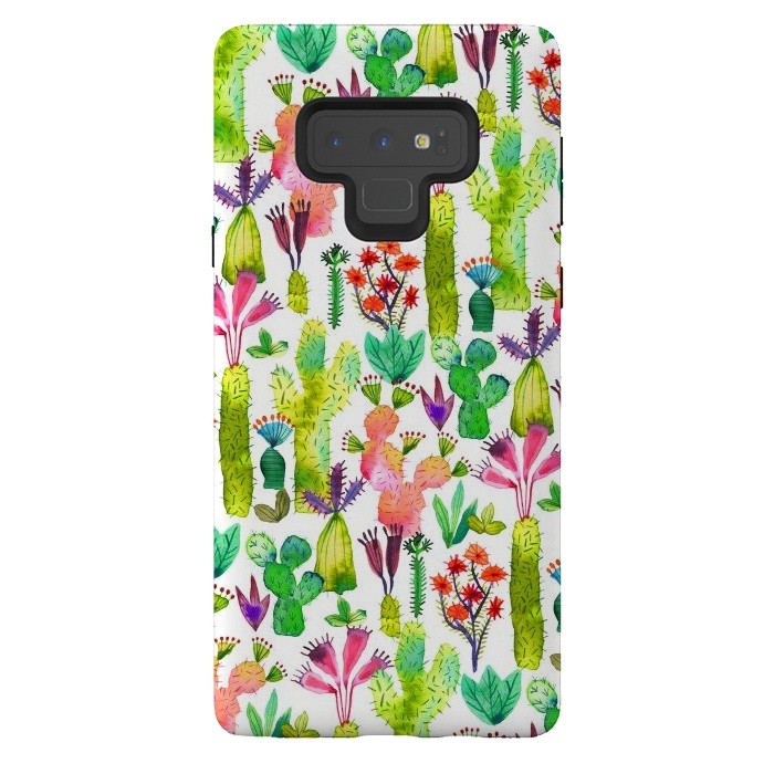 Galaxy Note 9 StrongFit Funny Cacti Garden by Ninola Design