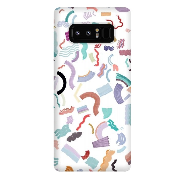 Galaxy Note 8 StrongFit Curly Marker Stripes ZIGZAG by Ninola Design