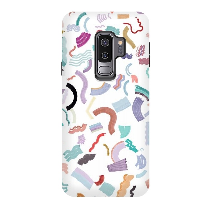 Galaxy S9 plus StrongFit Curly Marker Stripes ZIGZAG by Ninola Design