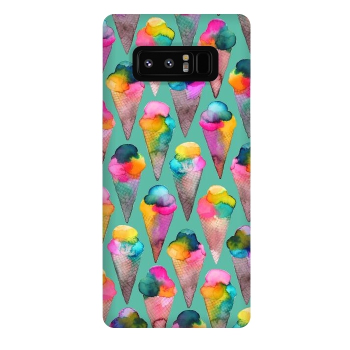 Galaxy Note 8 StrongFit Ice Cream Summer Cones by Ninola Design