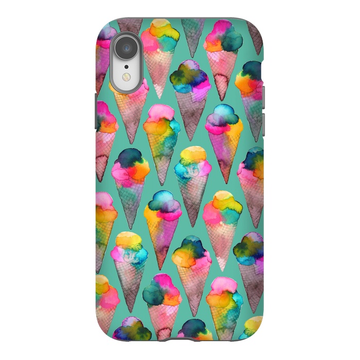 iPhone Xr StrongFit Ice Cream Summer Cones by Ninola Design