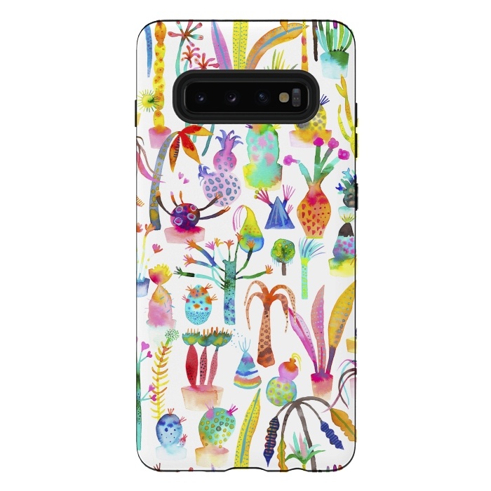 Galaxy S10 plus StrongFit Lush Modern Garden by Ninola Design