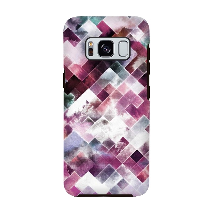 Galaxy S8 StrongFit Moody Geometry Pink Neon by Ninola Design