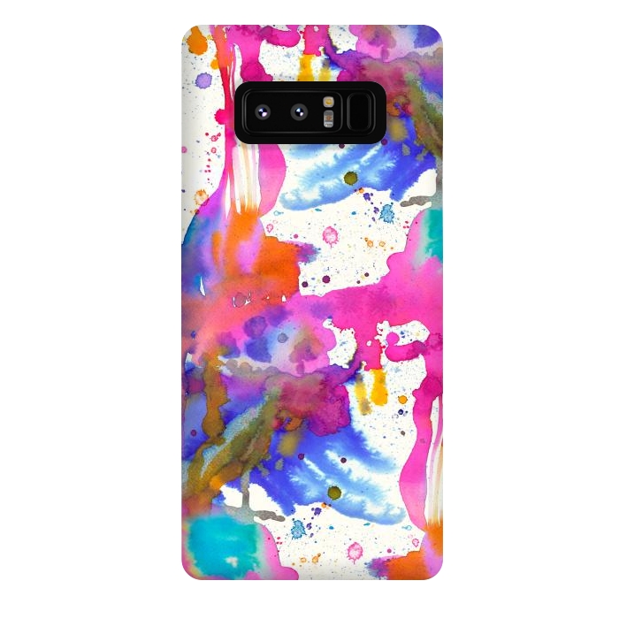 Galaxy Note 8 StrongFit Paint Splashes Pink by Ninola Design