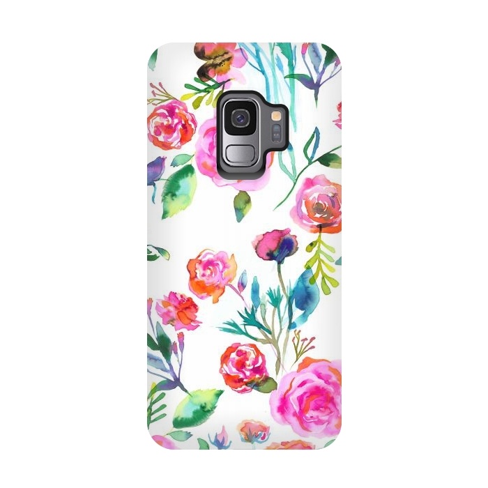 Galaxy S9 StrongFit Romantic Roses Bouquet by Ninola Design
