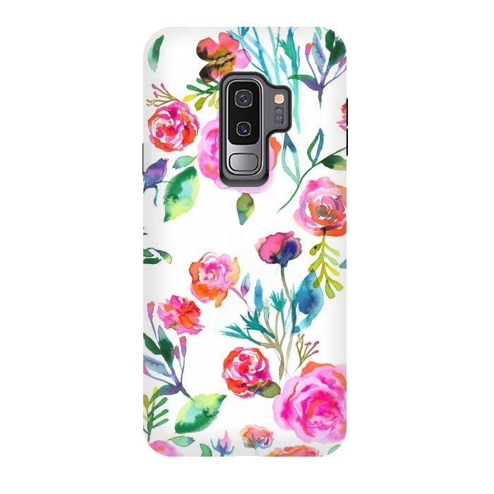 Galaxy S9 plus StrongFit Romantic Roses Bouquet by Ninola Design
